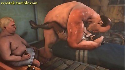Lulu fucked rigid in three dimensional monster porno toon