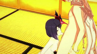 Genshin influence manga porn - Sara x Aether firm romp full [Handjob, blowjob, tit job and creampie] - korean asian anime manga porn game porn