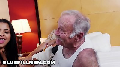 BLUE PILL fellows - Geriatric pals Having geysers Of fun With wonderful Latina Nikki Kay