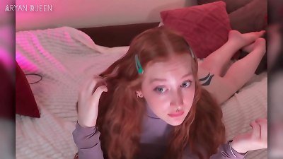 ass fucking onanism With a blowjob from a ginger-haired breezy - Aryan queen
