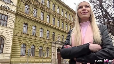 GERMAN SCOUT - EXTREM small teen LUCY seduce TO pound FOR CAST AT PICKUP casting