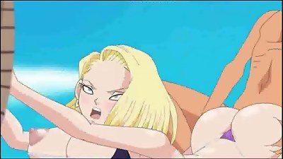 Android Quest for the nuts - Dragon Ball Part pair - horny bikini Android